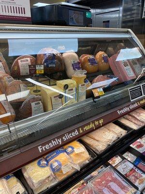 Decent variety of deli meat and cheese.