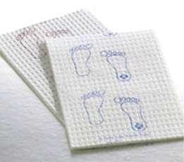 Graham Field Podiatry Towels Footprint Blue 3-Ply Poly 13.5 x18 -500- CS