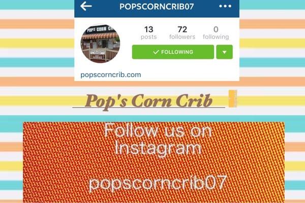 Follow us on Instagram @ popscorncrib07