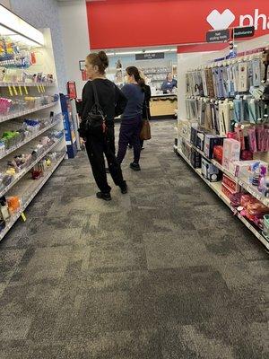 Long lines as always at the pharmacy.