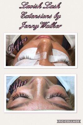 Lavish Lash, lash extensions performed by Jenny Walker at The Rockin Roller Salons