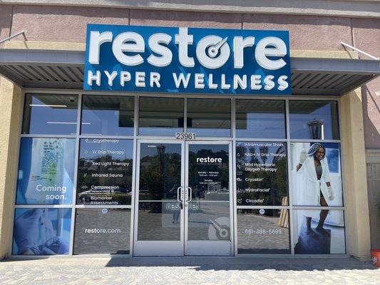 Restore Hyper Wellness - Santa Clarita Soft Opening Store Front