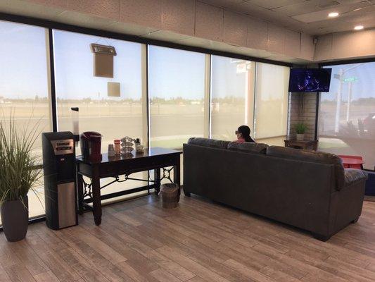 Waiting area with coffee maker. All very clean & welcoming.