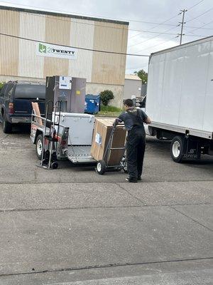 Chris, kindly helping us load up our amazing purchases.