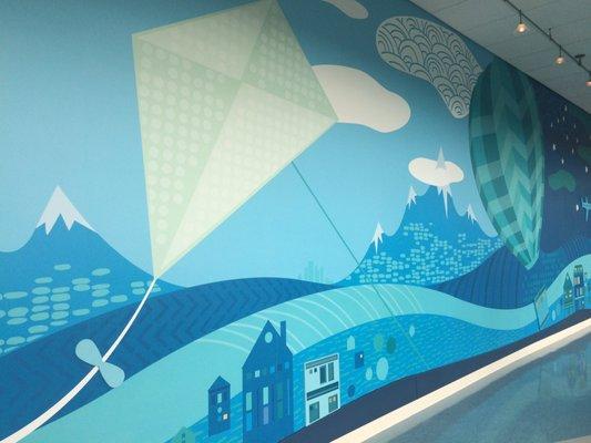 One of the many vibrant murals at Cincinnati Children's hospital