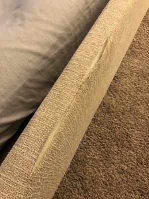 Tear on upholstery