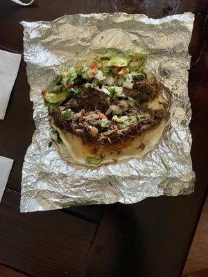 Barbacoa breakfast taco