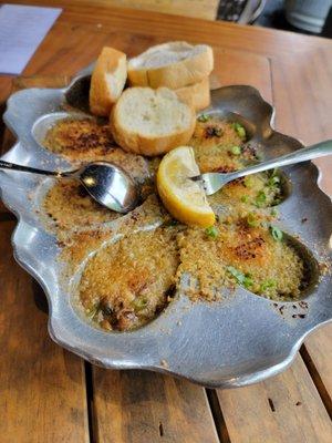 Andouille oysters and Parm Garlic oysters