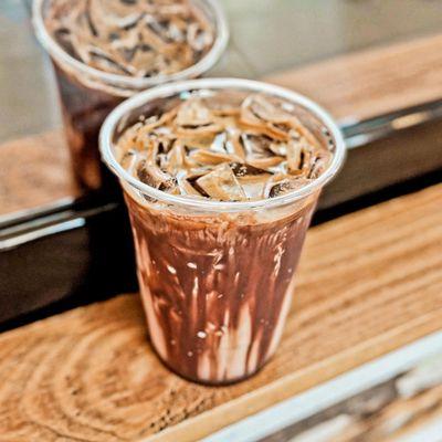 Iced Mocha

Our homemade sipping chocolate with espresso and milk over ice.

Small- 1 Shot
Medium- 2 Shots
Large - 4 Shots