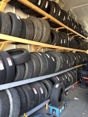 large used tire inventory, give us a call to see if we got what you need.