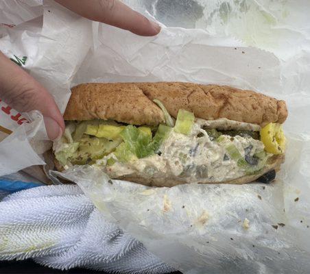 Chicken salad on wheat