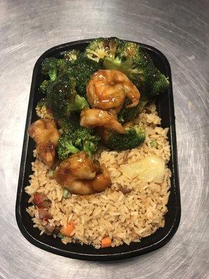 Shrimp broccoli combination