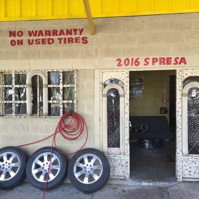 No warranty on used tires