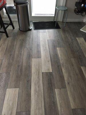 Laminate vinyl plank - "Chesapeake" color pattern.