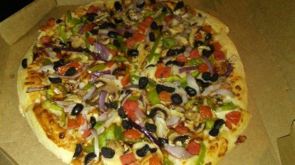 Not bad, veggie pizza was the bomb!