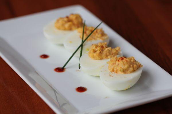 Sriracha Deviled Eggs