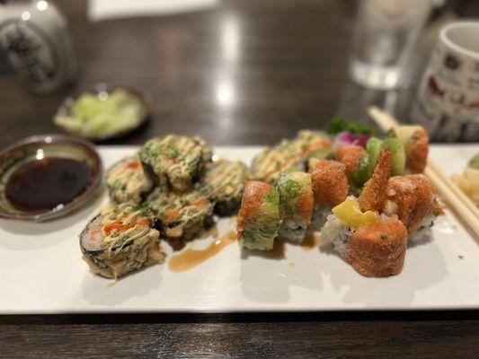 Good rolls! Paradise was yummy! Red devil wasn't spicy at all.