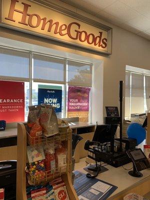 Inside store counter