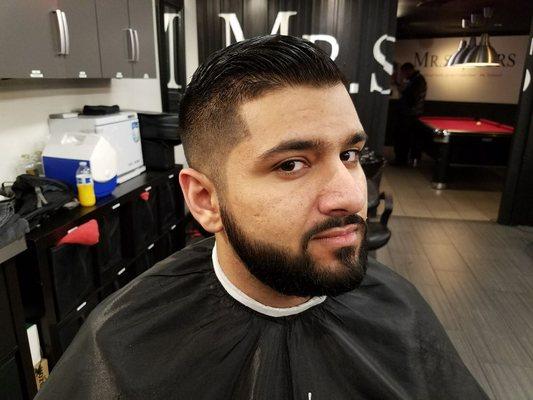 Fade with the beard line up