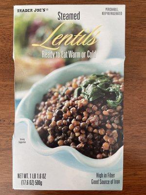 Lentils - eat room temperature on a salad, or cook into a soup