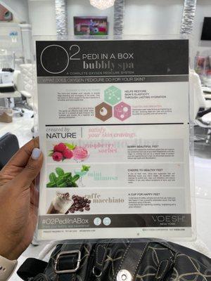 Pedis in a box listings!