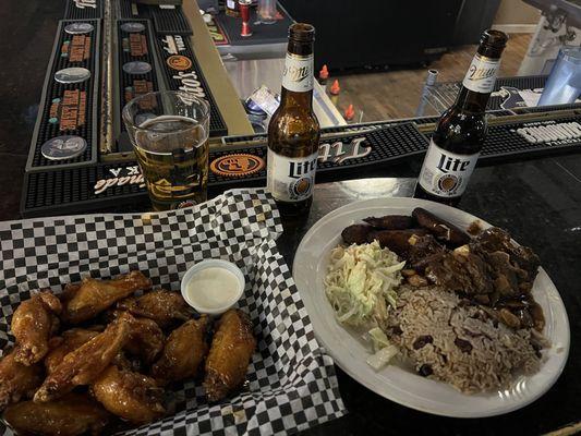 Wings and oxtail