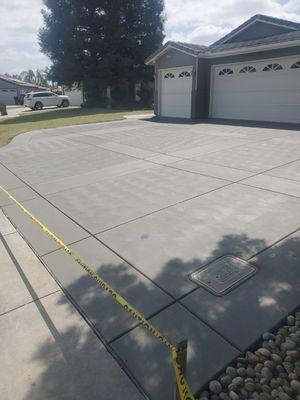 Concrete driveway