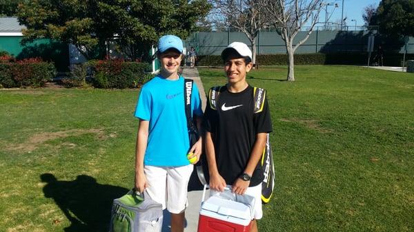 Sahm and his partner won the doubles in Santa Ana great job boys