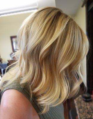 Golden balayage