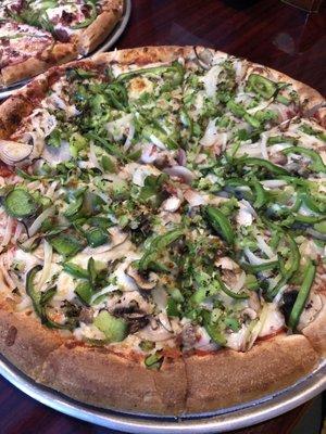 Medium vegetarian pizza $19