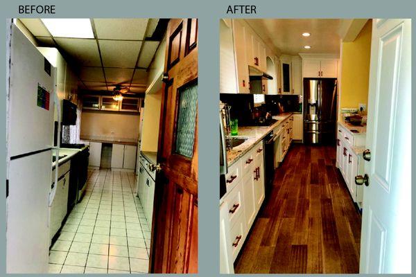 Floor, Cabinets, backsplash, countertops all from Tigers Wood!