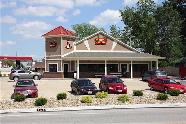 Convenient drive thru with seating for 70+ inside and patio seating for the better weathered days.