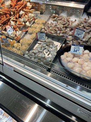 Great seafood selections with sales weekly