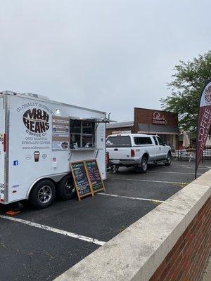 Bean Box set up in the MHBcc parking lot next to Pav's Creamery North Canton