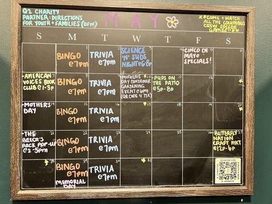 A lot of events and stuff on the calendar!