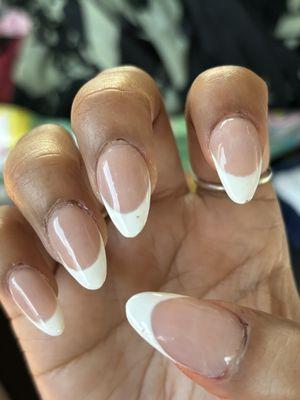 almond shaped french tip - $80...