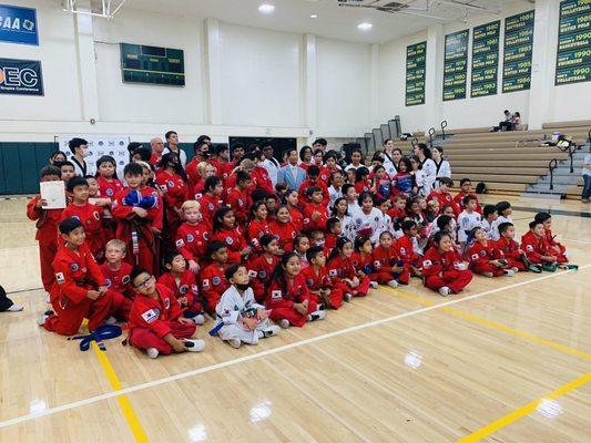 My son Sumaneak Red belt testing group photos