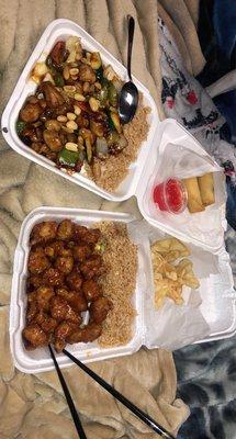 General Toa's & Orange Chicken Combo meals.