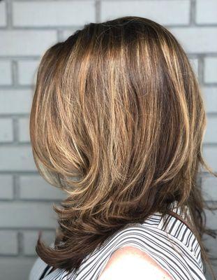 A nice color melt/foilage Sandy blonde with some chocolate