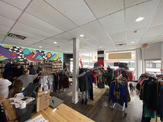 The interior of Happy Hour Vintage on opening day.