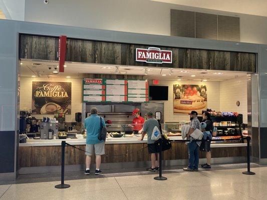 View of the storefront from the concourse