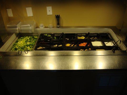 Lunch buffet salad bar...