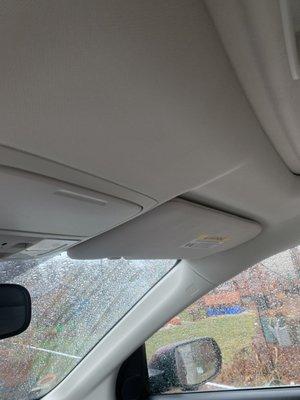 Clean headliner and sun visors!