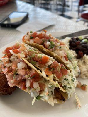 Grilled tilapia fish tacos.