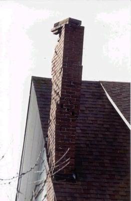 This chimney needs attention immediately, before someone gets hurt.