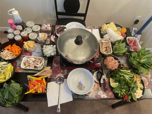 Hot pot spread!