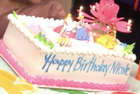 Not the best picture but I had to crop it since I didn't take one of the cake alone.