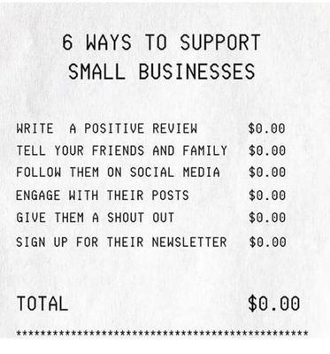 Ways to support your local business.