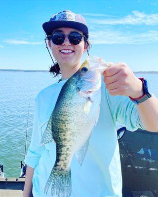 Crappie fishing on Arkabutla Lake.