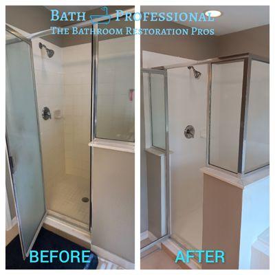 Before & After Shower Refinishing